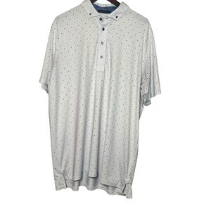 Greyson Men’s Icon Polo White Pink Purple Wolf Blend Mens XL Golf